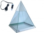 Glas Pyramide 40x40 cm