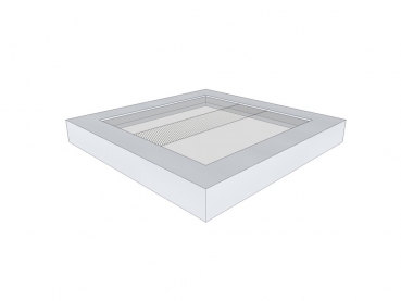 Abdeckung Glas + Gitter 10x10 cm