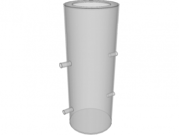 Acryl Ant Zylinder 10x30cm - 4x Buchse 10mm