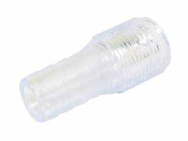 Becken-Schlauchverbinder 3/4" zu 20mm - gerade - transparent