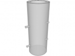 Acryl Ant Zylinder 10x30cm - 4x Buchse 10mm